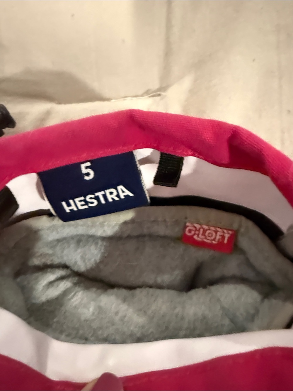 Hestra Kids Mittens in Pink and Silver - Picture 10 of 13